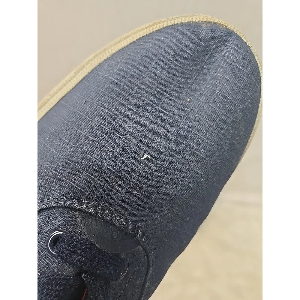 Polo Ralph Lauren Vaughn Navy Ripstop Leather Fashion Sneakers Men's 11D Orange‎